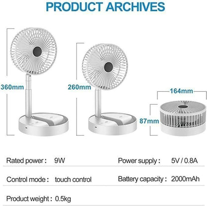 USB Handheld Fan & Rechargeable AC/DC Table/Wall Fan
