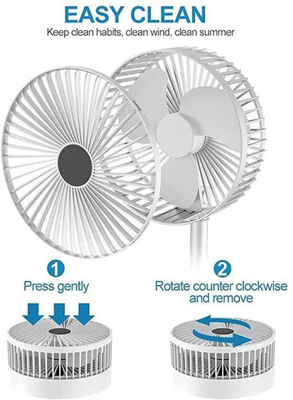 USB Handheld Fan & Rechargeable AC/DC Table/Wall Fan