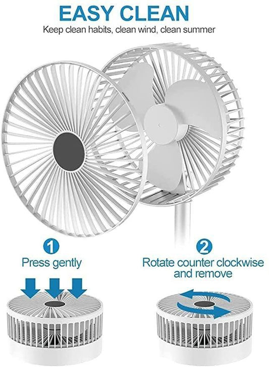 USB Handheld Fan & Rechargeable AC/DC Table/Wall Fan